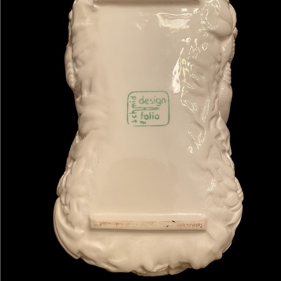 Vintage ceramic basket Schmid Design Folio Sea Themed 8” x 5” x 2” MINT - Picture 5 of 5